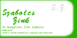 szabolcs zink business card